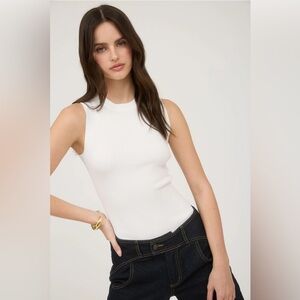 The Workshop Studio Round Neck Sweater Knit Sleeveless Top